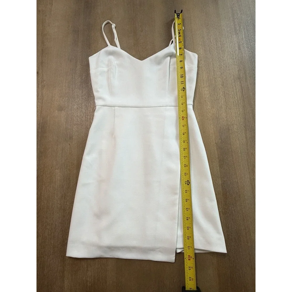 French Connection‎ Whisper White Faux Wrap Mini Dress Size 2 Spaghetti Strap